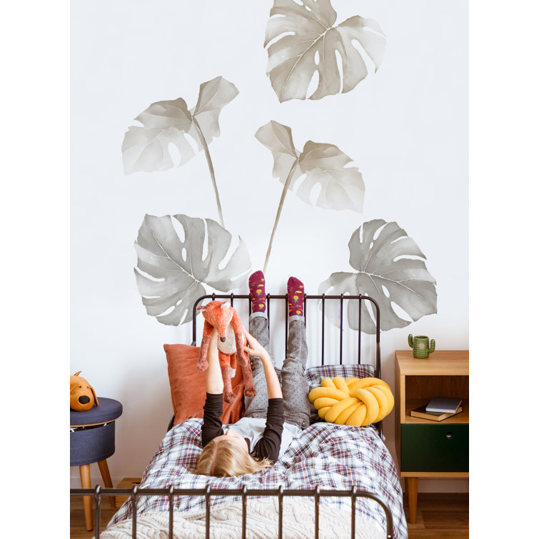 Bayou Breeze Monstera Tropical Jungle Leaves Wall Decal Wayfair